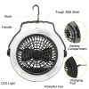 Portable Camping LED Fan 2 in 1 Outdoor Battery/USB Operated Hanging Hook Camping Hiking Travel Lantern Cooling Fan