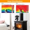 Heat Powered Stove Fan Aluminum Silent Eco Fan For Wood Log Burner Fireplace Warm Air Fan For Winter