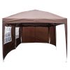 3 x 6m Two Windows Practical Waterproof Folding Tent Dark Coffee Folding Tent