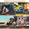 Inflatable SUV Air Mattress Thickened Camping Bed Cushion with Pillow Air Pump Storage Bag PVC Flocked Car Bed for Home Car Travel Camping